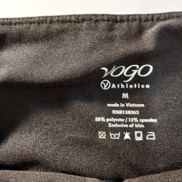 Yoga Moisture Wicking Black Crop Leggings With Peach Band Size Medium Women's - Picture 5 of 9